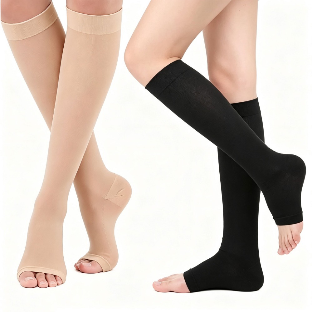 Compression Sock Medical - Zehenlose Kompressionssocken, medizinische Unterstützung, S-XXL, Vorbeugung