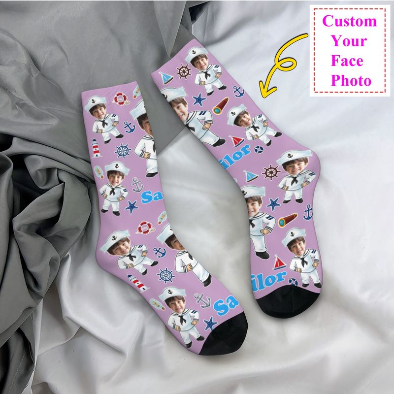 Dress Sock Men - Lustiger Seemann, nautischer Kapitän, individuelle Kleidersocken